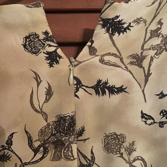 Silk size 2 oriental print dress - Picture 5 of 6